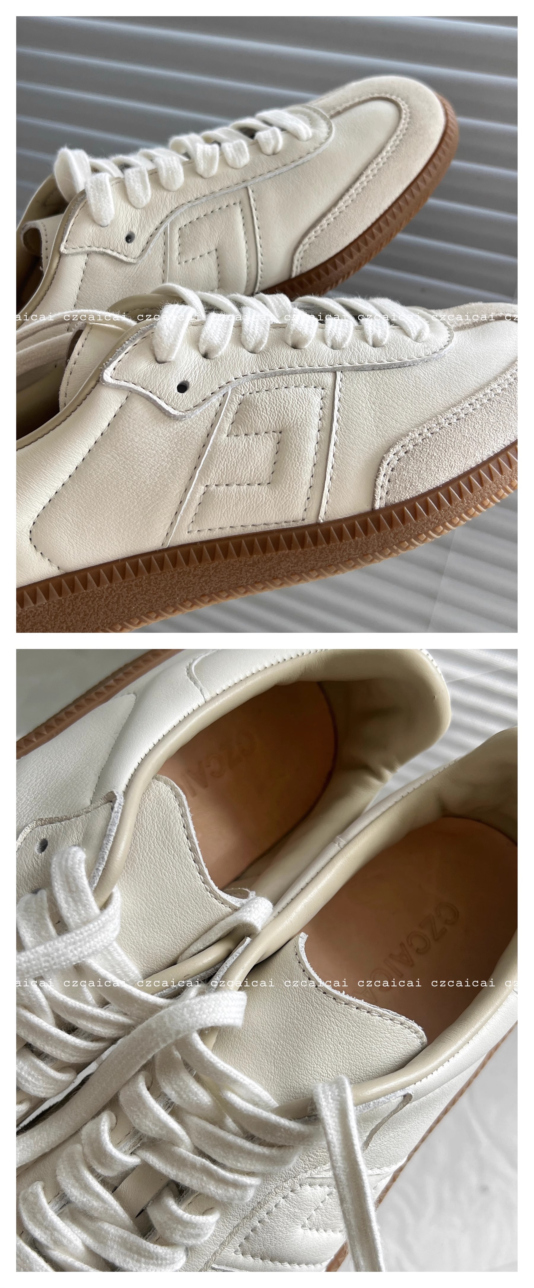 Cowhide Women's Classic German Training Shoes - 2025 Spring Little White Board Shoes, Casual Internet Celebrity Style Cowhide Women's Classic German Training Shoes - 2025 Spring Little White Board Shoes, Casual Internet Celebrity Style