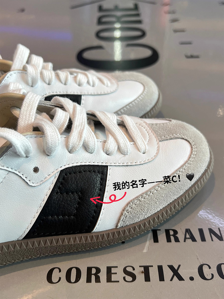 Cowhide Women's Classic German Training Shoes - 2025 Spring Little White Board Shoes, Casual Internet Celebrity Style Cowhide Women's Classic German Training Shoes - 2025 Spring Little White Board Shoes, Casual Internet Celebrity Style