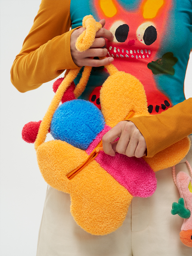 Crying Little Butterfly Crossbody Bag â€“ Artist Original Phone Bag, Unique Shaped Bag for Trendy Style, Y2K Fashion Accessory