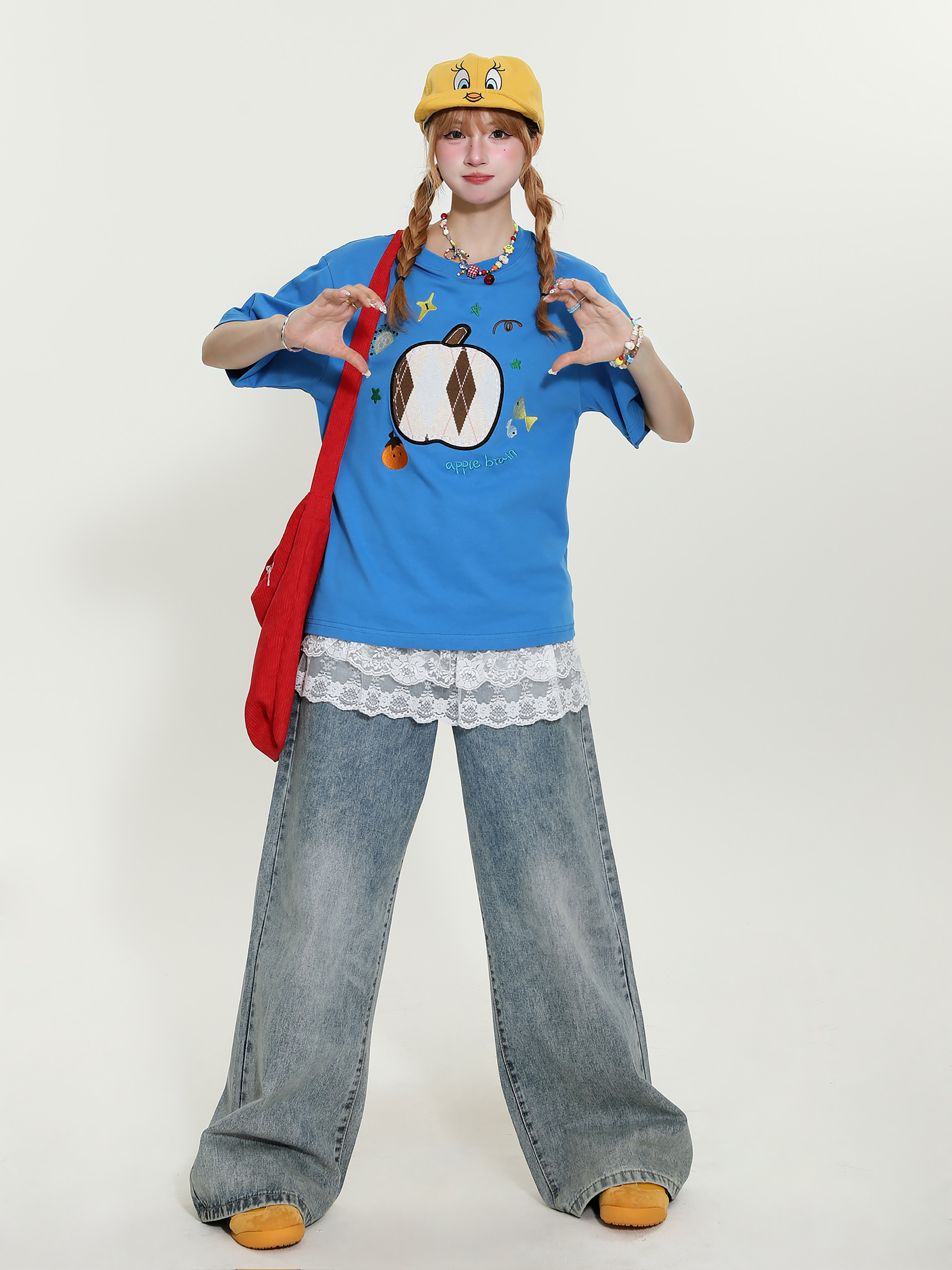 Cute Cartoon Bear Printed Short Sleeve T-Shirt for Women - Summer Loose Slim Fit Versatile Top, Y2K Style, Casual Fashion Cute Cartoon Bear Printed Short Sleeve T-Shirt for Women - Summer Loose Slim Fit Versatile Top, Y2K Style, Casual Fashion