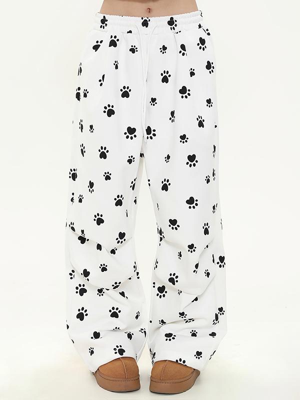 Cute Dog Paw Print Hoodie and Long Pants Two-Piece Set - Sweet Casual Outfit for Spring 2025, Perfect for Girls, Trendy Dog Lover Style Cute Dog Paw Print Hoodie and Long Pants Two-Piece Set - Sweet Casual Outfit for Spring 2025, Perfect for Girls, Trendy Dog Lover Style