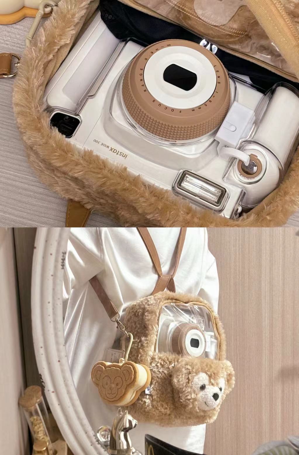Cute Fluffy Duffy Bear Plush Backpack - Large Capacity Commuter Shoulder Tote Crossbody Bag for Y2K and Korean Style Fashion Cute Fluffy Duffy Bear Plush Backpack - Large Capacity Commuter Shoulder Tote Crossbody Bag for Y2K and Korean Style Fashion