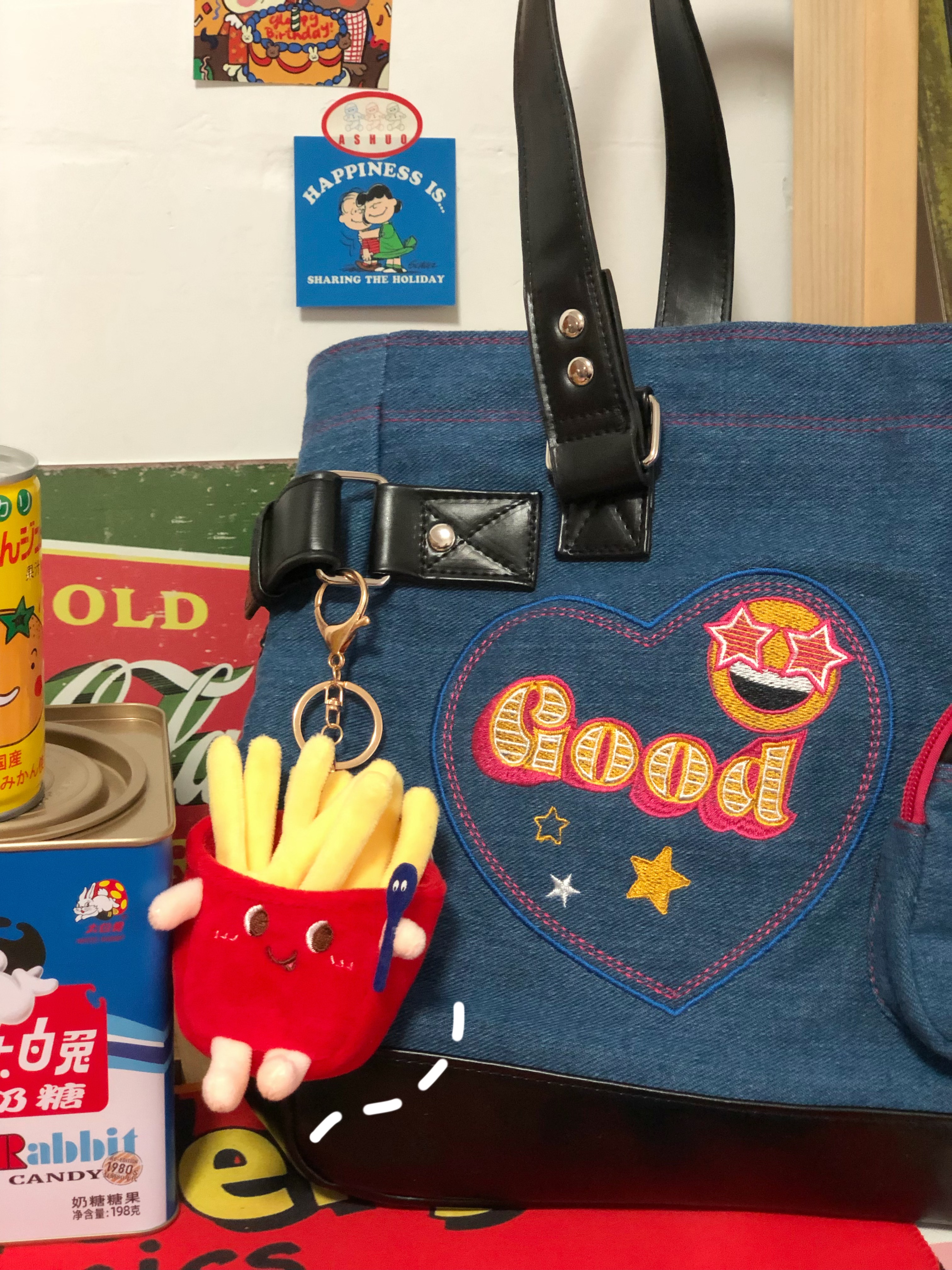 Cute Plush Cartoon Fries Keychain Pendant - Versatile Backpack Accessory, Perfect Gift for Couples and Friends Cute Plush Cartoon Fries Keychain Pendant - Versatile Backpack Accessory, Perfect Gift for Couples and Friends