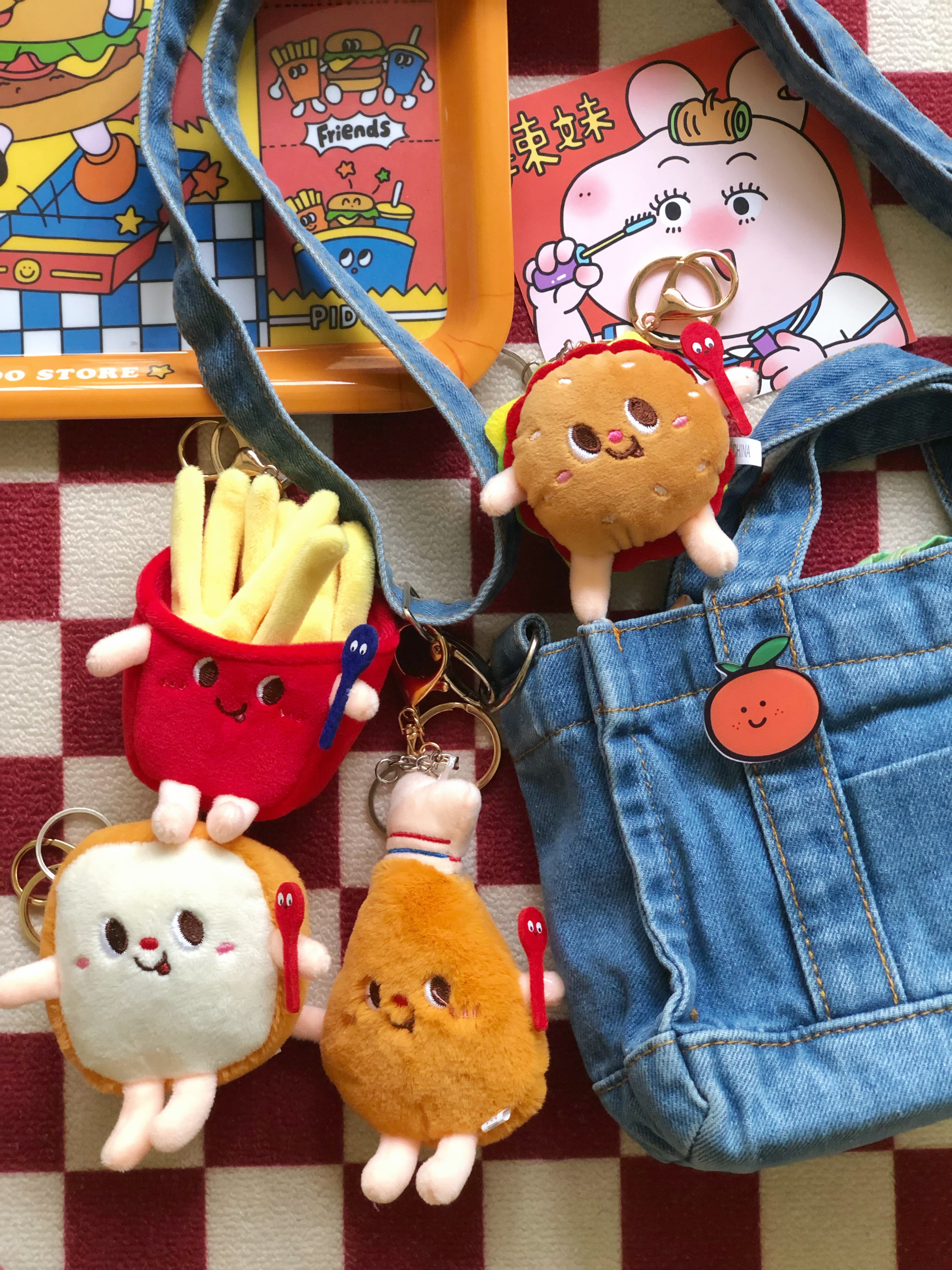 Cute Plush Cartoon Fries Keychain Pendant - Versatile Backpack Accessory, Perfect Gift for Couples and Friends Cute Plush Cartoon Fries Keychain Pendant - Versatile Backpack Accessory, Perfect Gift for Couples and Friends