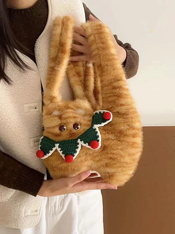 Cute Plush Cat Crossbody Bag for Women - Adorable Versatile Underarm Shoulder Bag for Autumn/Winter 2025 Trend Cute Plush Cat Crossbody Bag for Women - Adorable Versatile Underarm Shoulder Bag for Autumn/Winter 2025 Trend