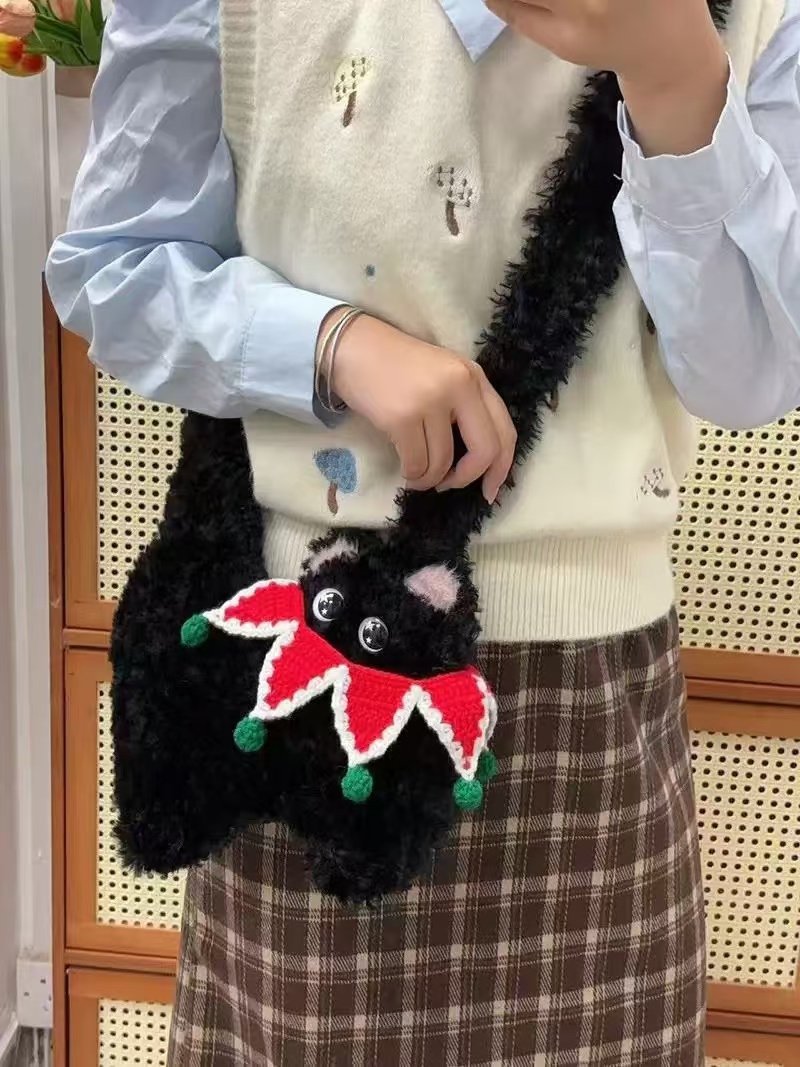 Cute Plush Cat Crossbody Bag for Women - Adorable Versatile Underarm Shoulder Bag for Autumn/Winter 2025 Trend Cute Plush Cat Crossbody Bag for Women - Adorable Versatile Underarm Shoulder Bag for Autumn/Winter 2025 Trend