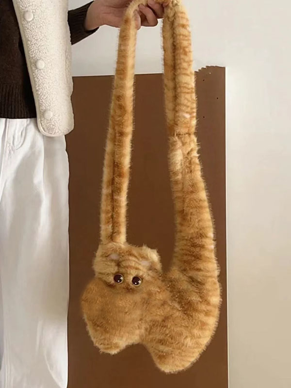 Cute Plush Cat Crossbody Bag for Women - Adorable Versatile Underarm Shoulder Bag for Autumn/Winter 2025 Trend Cute Plush Cat Crossbody Bag for Women - Adorable Versatile Underarm Shoulder Bag for Autumn/Winter 2025 Trend
