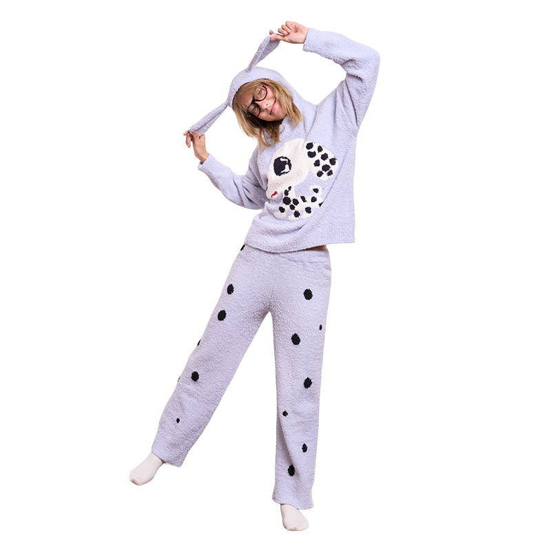 Dalmatian Print Pajama Set - Soft, Skin-Friendly Loungewear for Comfortable Sleep - Cozy Fashion for Home Relaxation