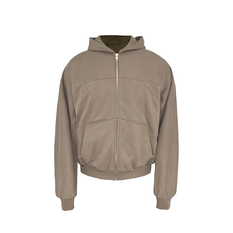 Deconstructed Boxy Fit Flying Squirrel Hoodie - Short Zip-Up Sweatshirt in Trendy Streetwear Style Deconstructed Boxy Fit Flying Squirrel Hoodie - Short Zip-Up Sweatshirt in Trendy Streetwear Style