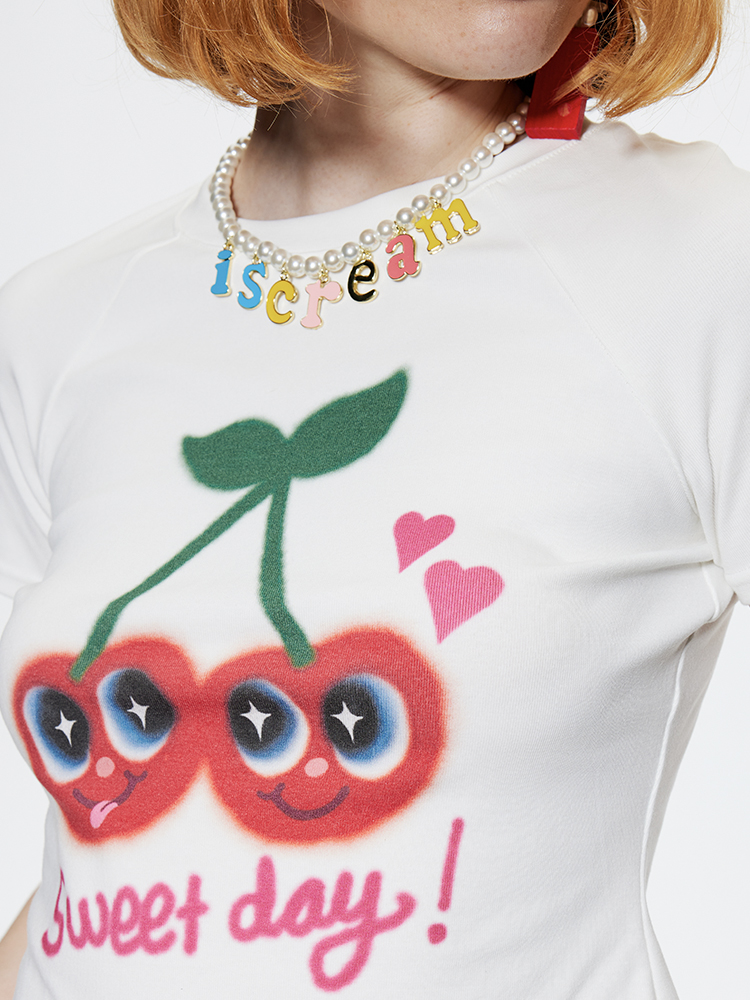 Dopamine Bead Necklace - Short Clavicle Chain, Artist Original, Colorful Beaded Design, Trendy Y2K Style