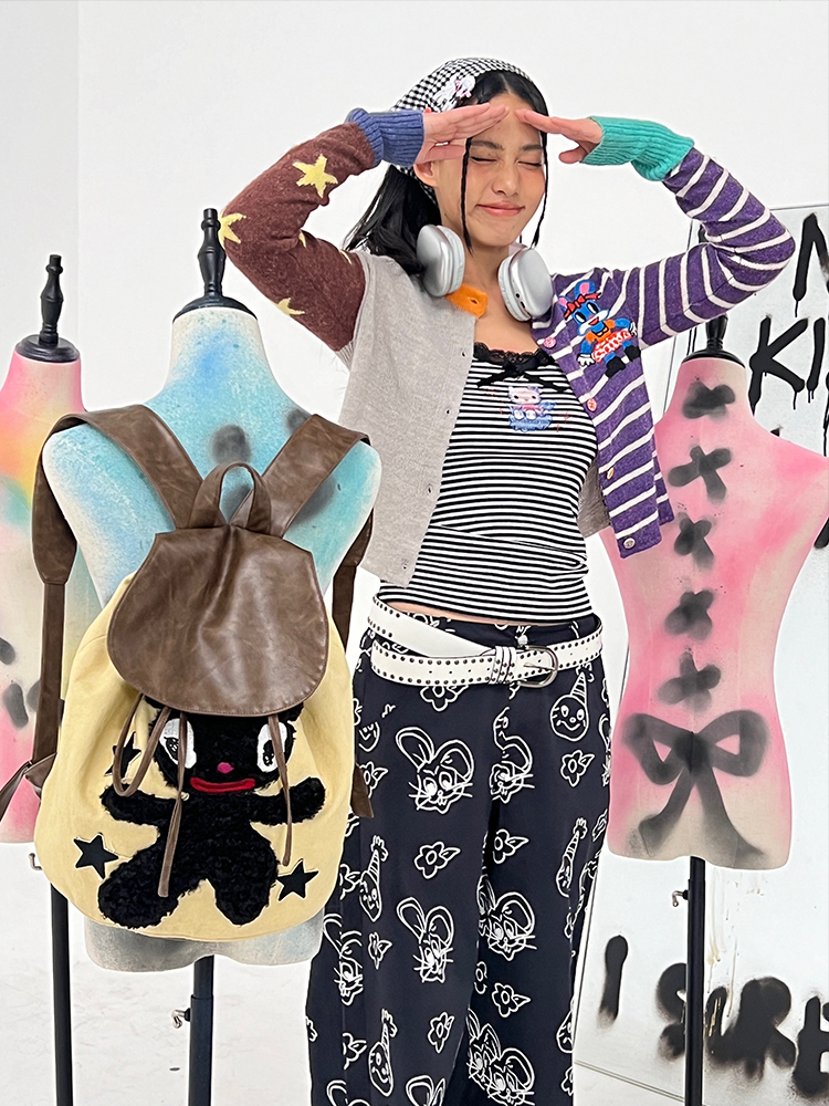 Dopamine Yellow and Blue Color-Block Knitted Cardigan Sweater - Thin Outerwear for Y2K and Casual Style Dopamine Yellow and Blue Color-Block Knitted Cardigan Sweater - Thin Outerwear for Y2K and Casual Style