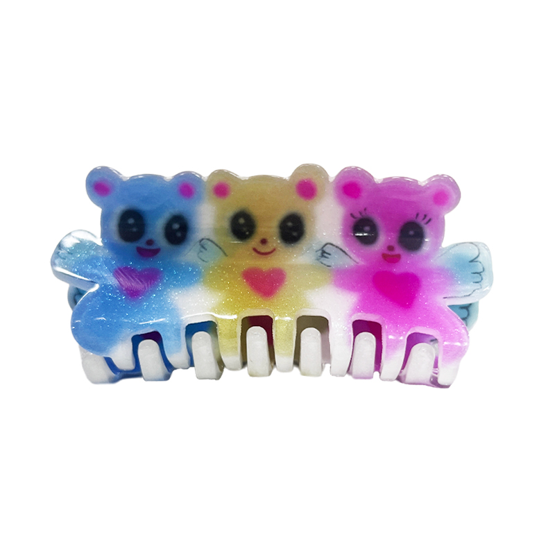 Double-Sided Printed Glitter Hair Clip - Graffiti Design, Artist Original, Trendy Hair Accessory, Y2K Style