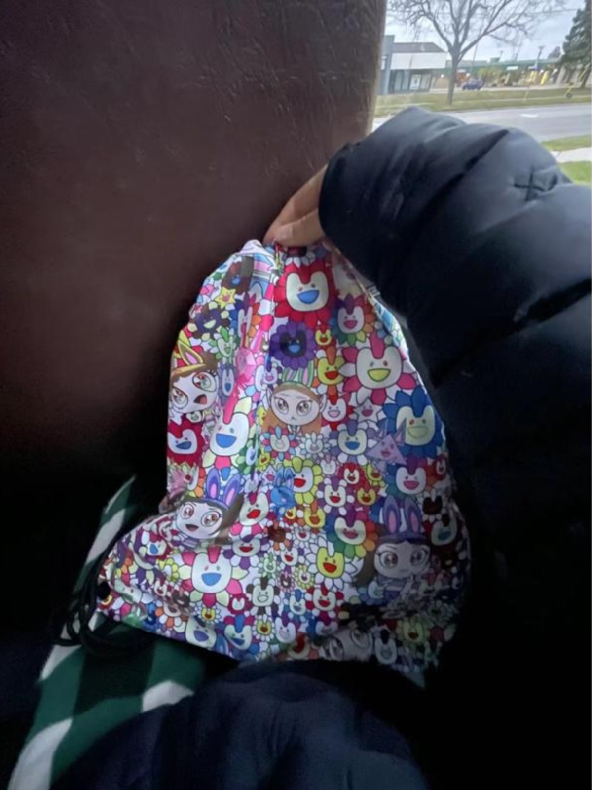 Drawstring Closure Backpack with Japanese Cartoon Print, Nylon Fabric, Niche Design - Trendy Student School Bag Drawstring Closure Backpack with Japanese Cartoon Print, Nylon Fabric, Niche Design - Trendy Student School Bag