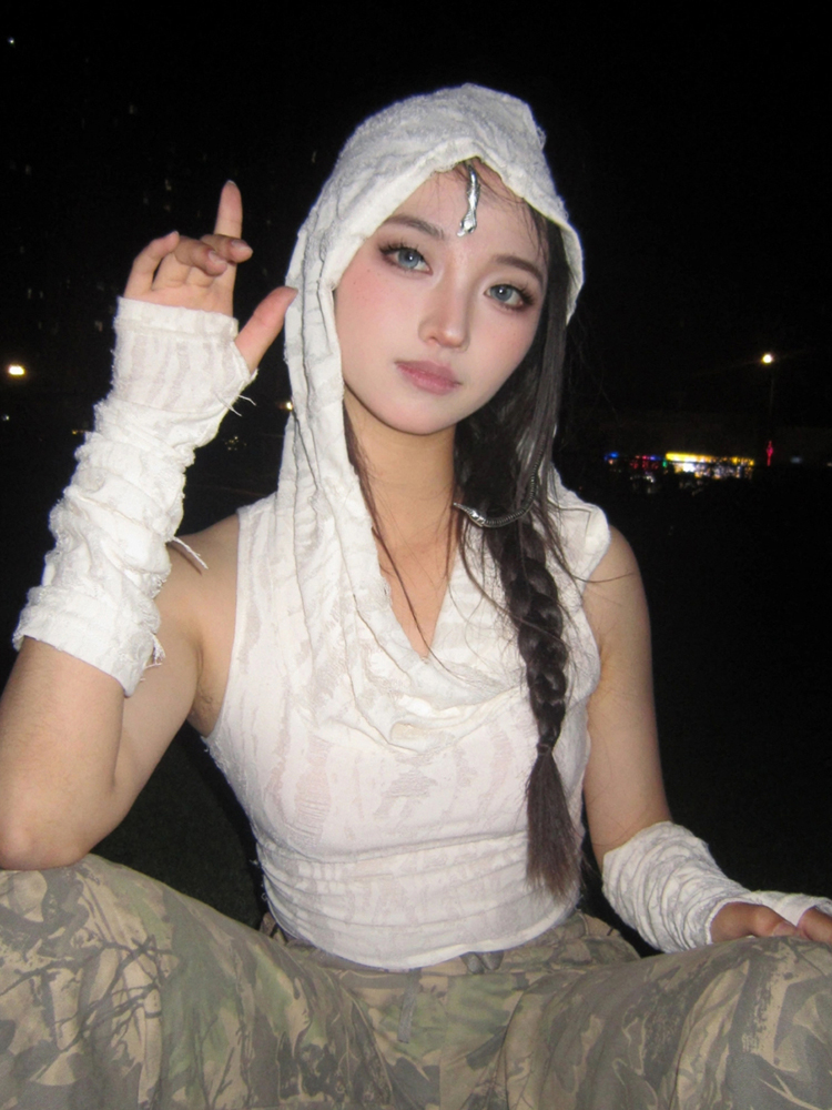 Dune Wasteland Windbreaker Hoodie for Women - K-Pop Inspired Performance Outfit, Jazz Dance Base Layer Top Dune Wasteland Windbreaker Hoodie for Women - K-Pop Inspired Performance Outfit, Jazz Dance Base Layer Top