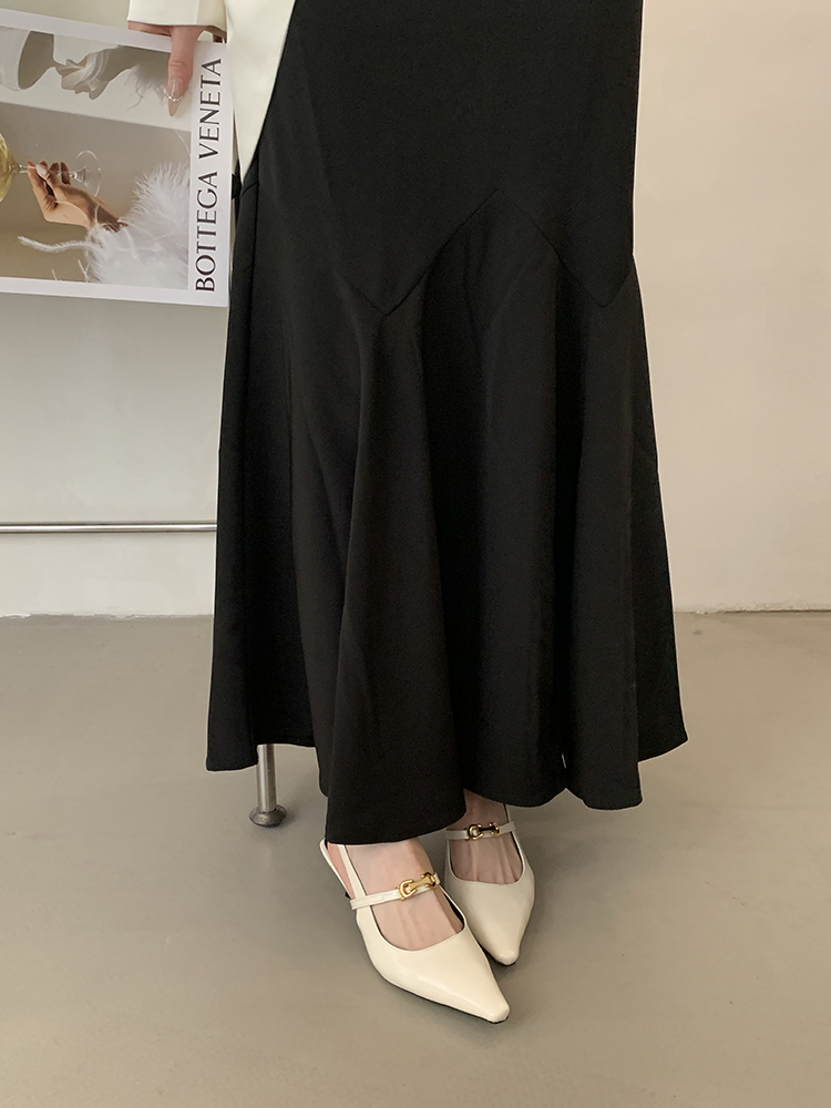 Elegant Black Pointed-Toe High-Heeled Shoes for Women - French Style Closed-Toe Sandals for Spring 2025 Elegant Black Pointed-Toe High-Heeled Shoes for Women - French Style Closed-Toe Sandals for Spring 2025