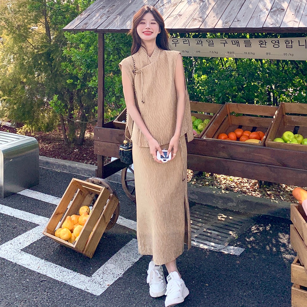 Elegant Chinese-Style Qipao Dress for Women, High-Quality Long Skirt Two-Piece Set, Spring Summer 2025 Fashion Elegant Chinese-Style Qipao Dress for Women, High-Quality Long Skirt Two-Piece Set, Spring Summer 2025 Fashion