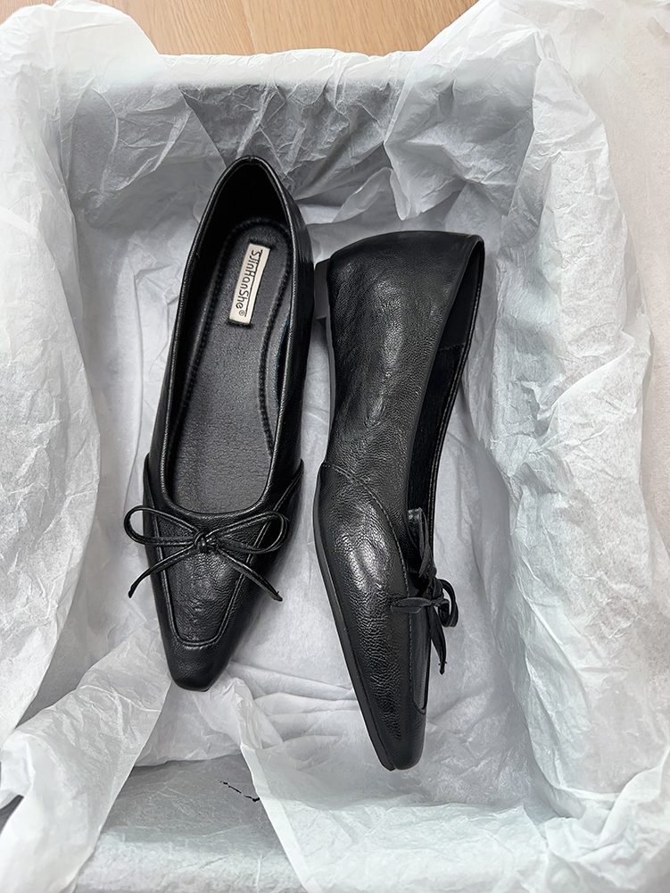 Elegant French-style High-End Women's Mary Jane Shoes, Pointed Toe, Shallow Mouth, Spring 2025 Commuting & Evening Wear