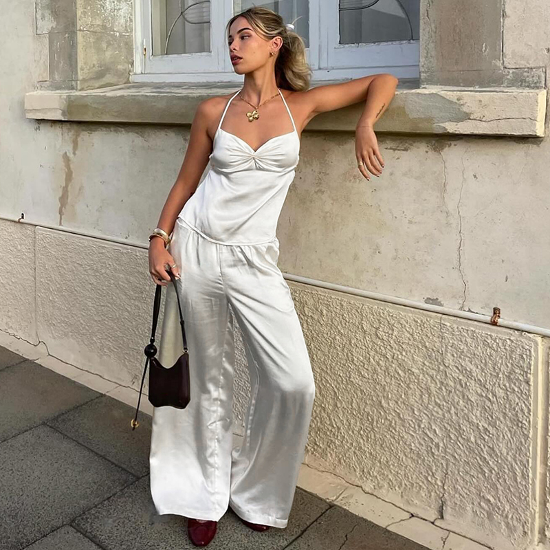 Elegant French-Style Satin Pleated Knitted Camisole for Women - Chic Summer Inner Top, Pure & Desirable Fashion Essential