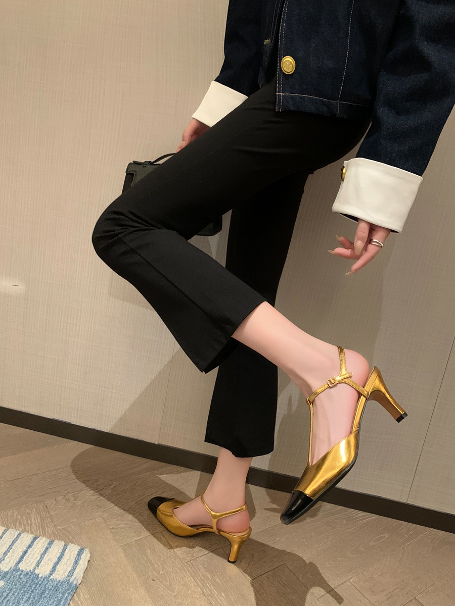 Elegant T-strap High Heel Sandals for Women, French Silver Mary Jane Style, Chic Wind Bag Design, Perfect for Young Ladies Elegant T-strap High Heel Sandals for Women, French Silver Mary Jane Style, Chic Wind Bag Design, Perfect for Young Ladies