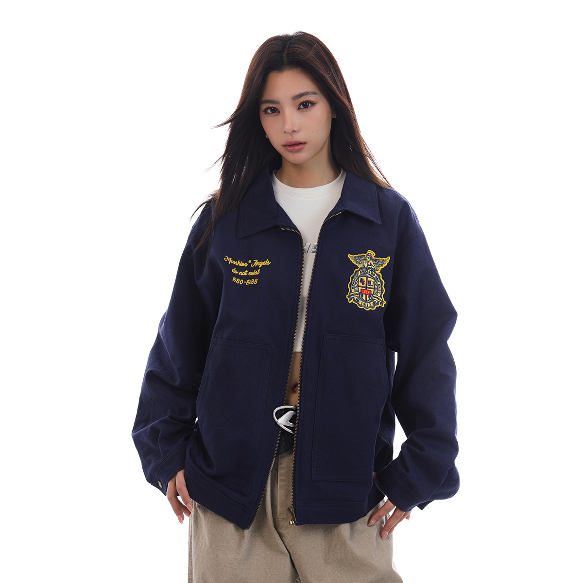 Embroidered American Vintage Barn Style Jacket for Men and Women - Trendy Loose Fit Streetwear Fashion Top