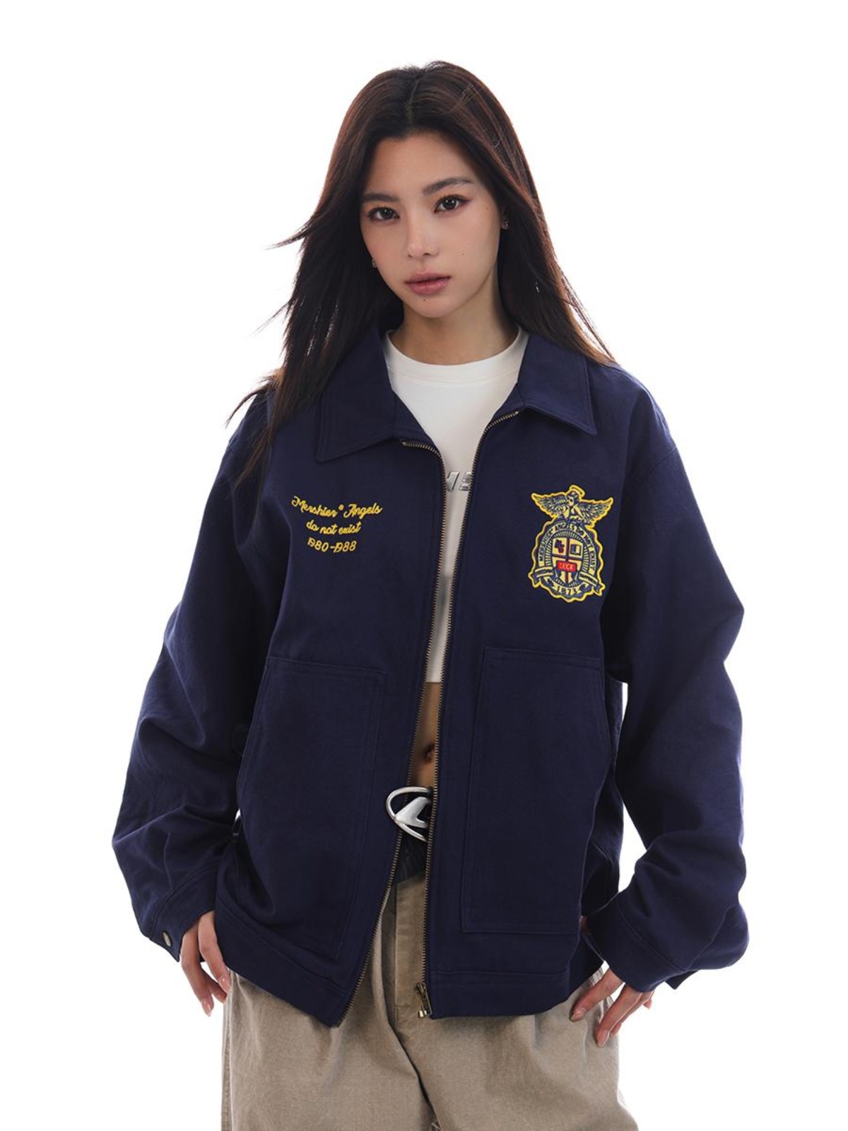 Embroidered American Vintage Barn Style Jacket for Men and Women - Trendy Loose Fit Streetwear Fashion Top