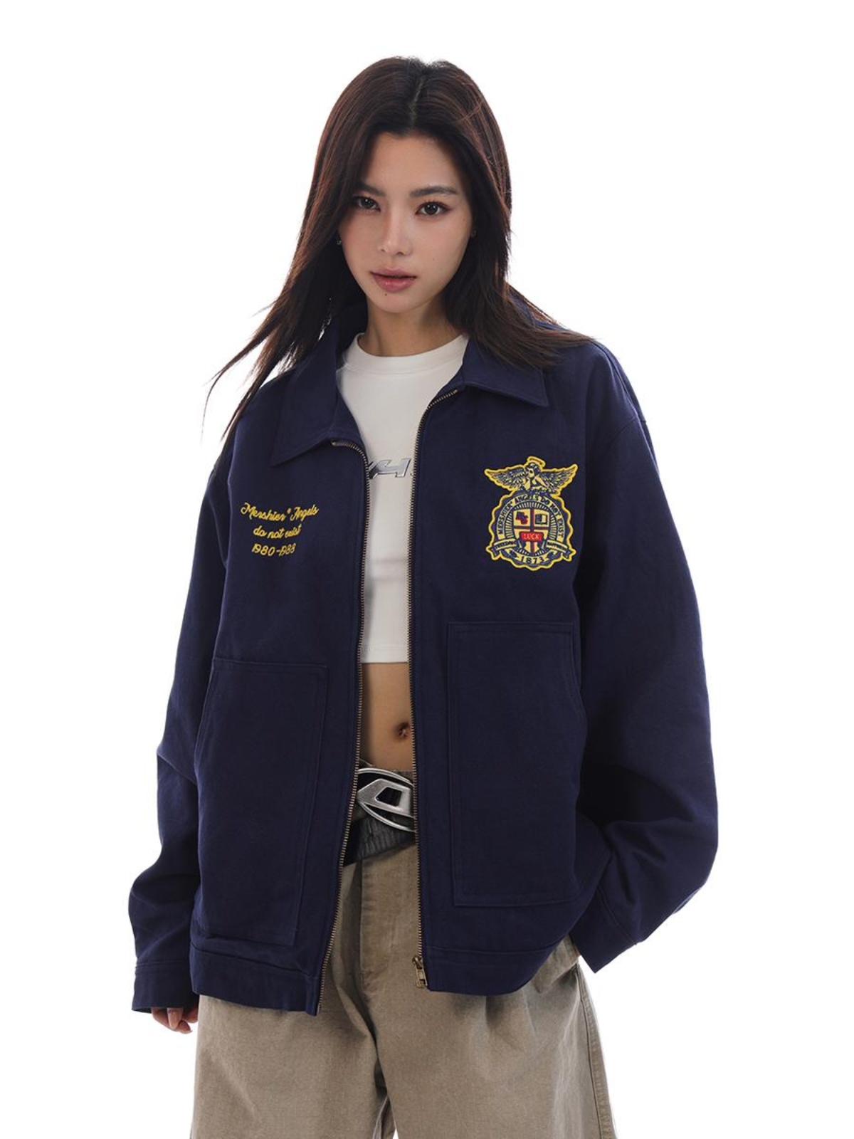 Embroidered American Vintage Barn Style Jacket for Men and Women - Trendy Loose Fit Streetwear Fashion Top Embroidered American Vintage Barn Style Jacket for Men and Women - Trendy Loose Fit Streetwear Fashion Top