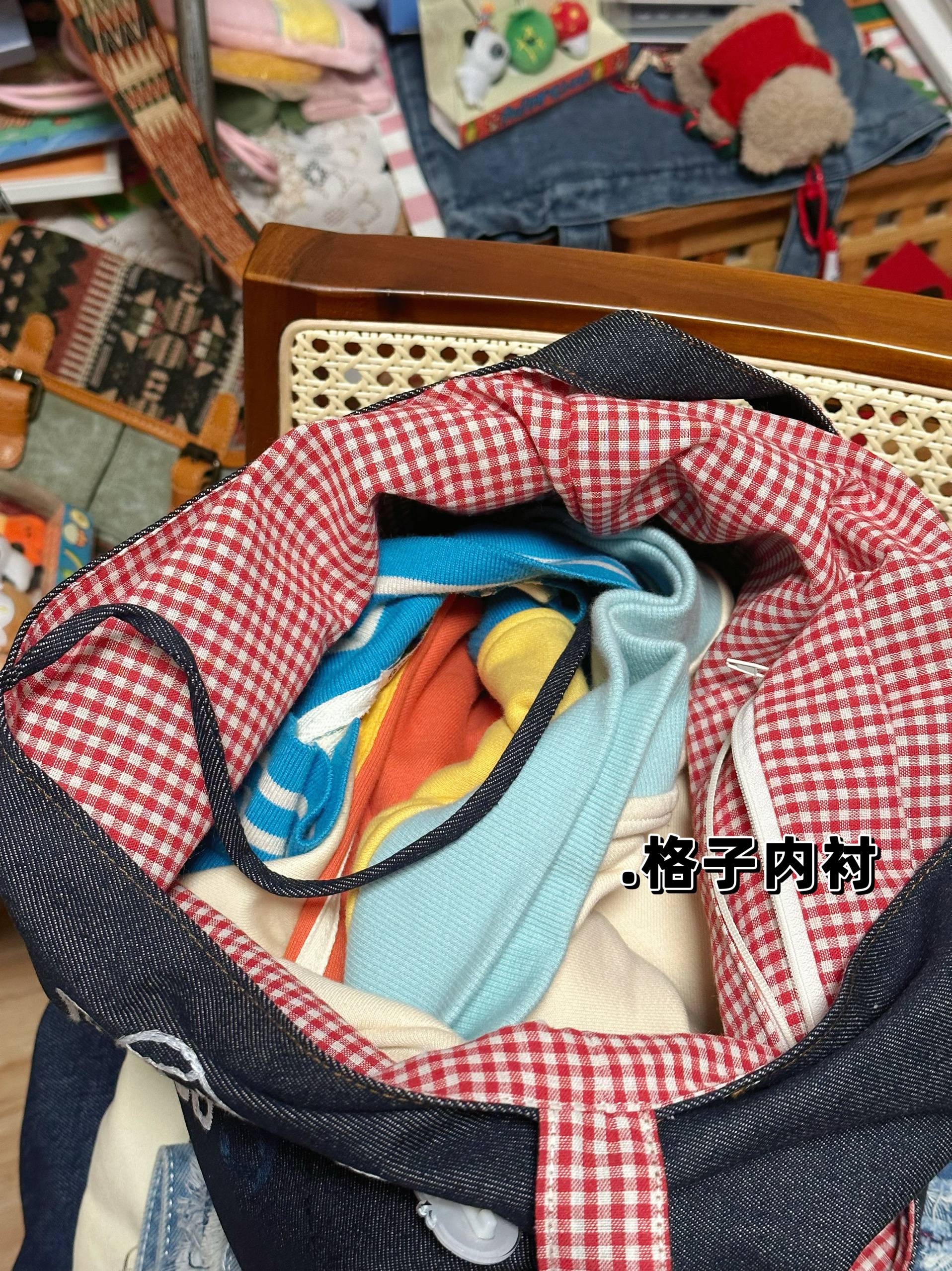 Embroidered Denim Crossbody Bag - Cute Large-Capacity Commuter Shoulder Bag for Students - Trendy Casual Style Embroidered Denim Crossbody Bag - Cute Large-Capacity Commuter Shoulder Bag for Students - Trendy Casual Style