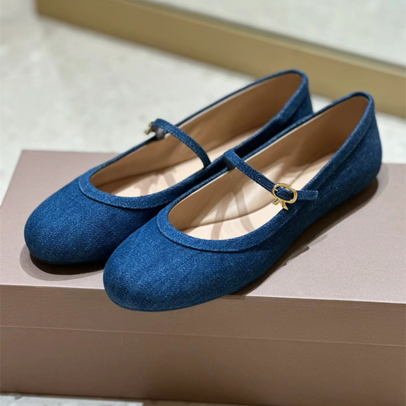 Embroidered Mulan Ballet Flats, Women's Traditional Hanfu Shoes, Soft-Soled Loafers, Vintage Grandma Style