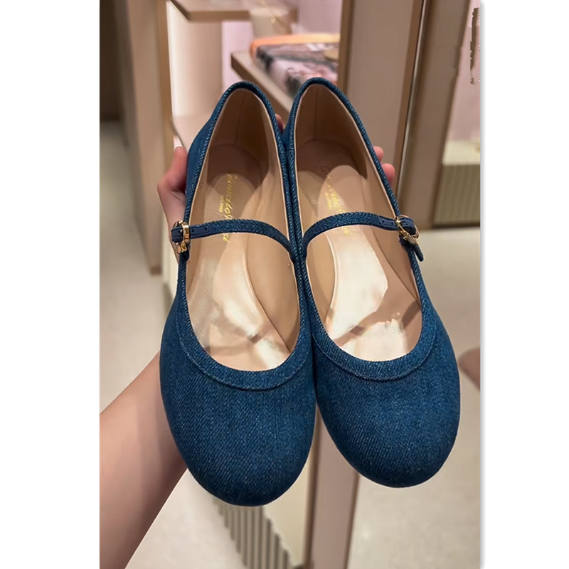 Embroidered Mulan Ballet Flats, Women's Traditional Hanfu Shoes, Soft-Soled Loafers, Vintage Grandma Style