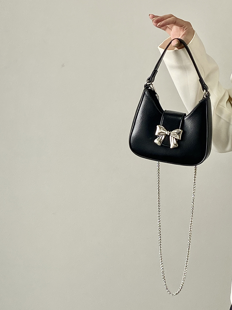 Exquisite Bow Chain Shoulder Bag for Women - Niche Design Crossbody Small Bag for Spring and Summer 2025