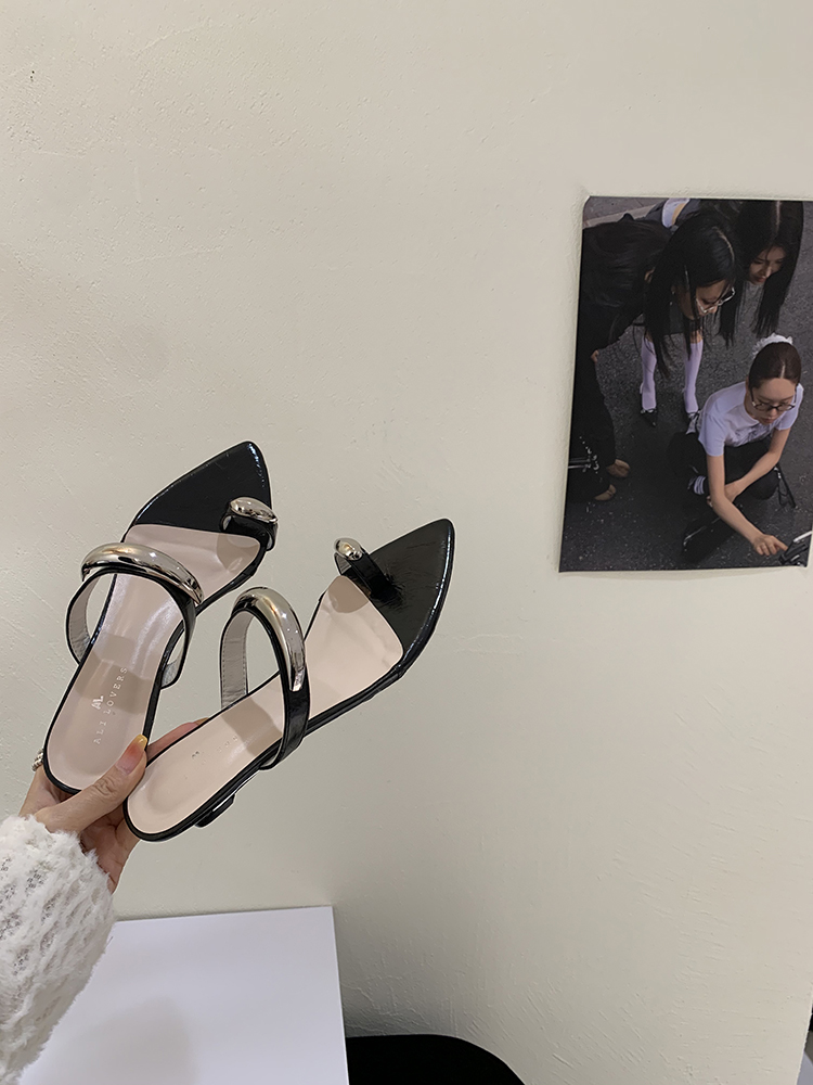 Exquisite French Sandals for Women - Summer 2025 Metal Thong Style, Chic and Elegant Footwear