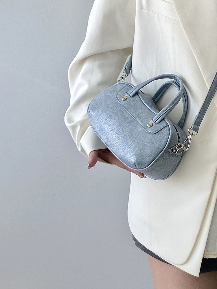 Exquisite Korean Style Small Round Crossbody Bag for Women - Casual Shoulder Handbag 2025 Niche Design