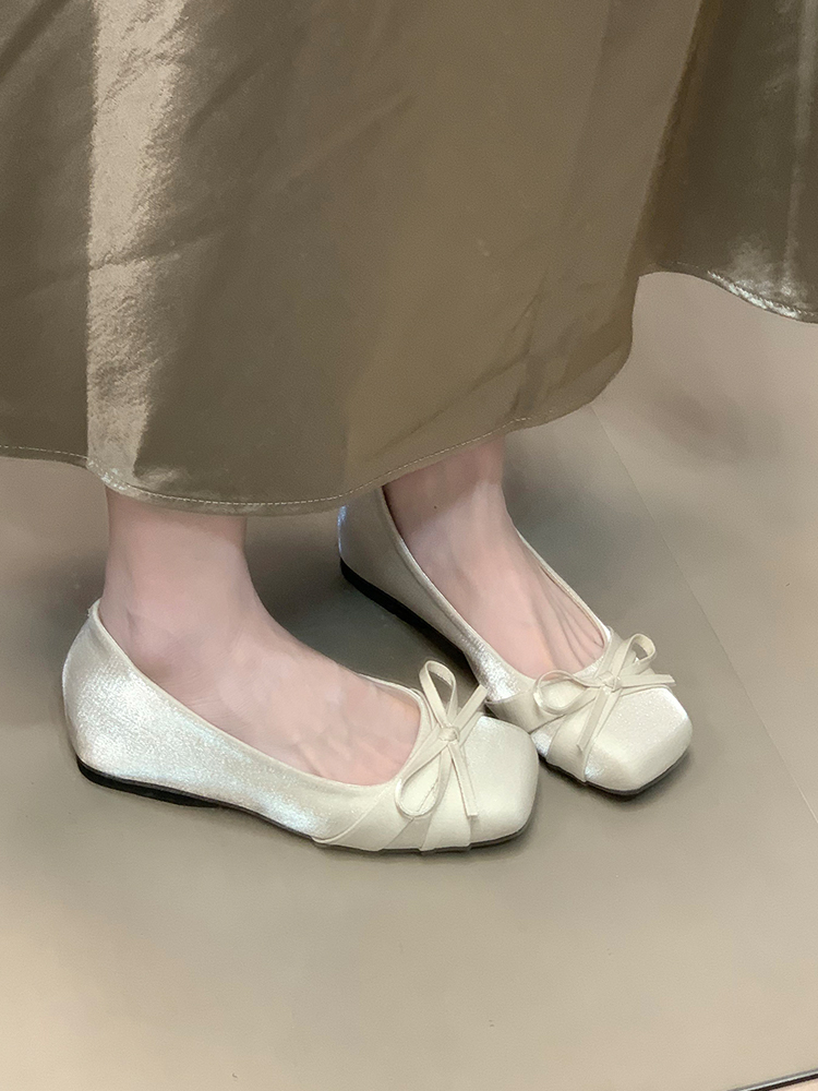 Fairy Style Mary Jane Shoes with Bowknot, Hidden Height, Shallow Mouth - Gentle and Versatile Evening Footwear