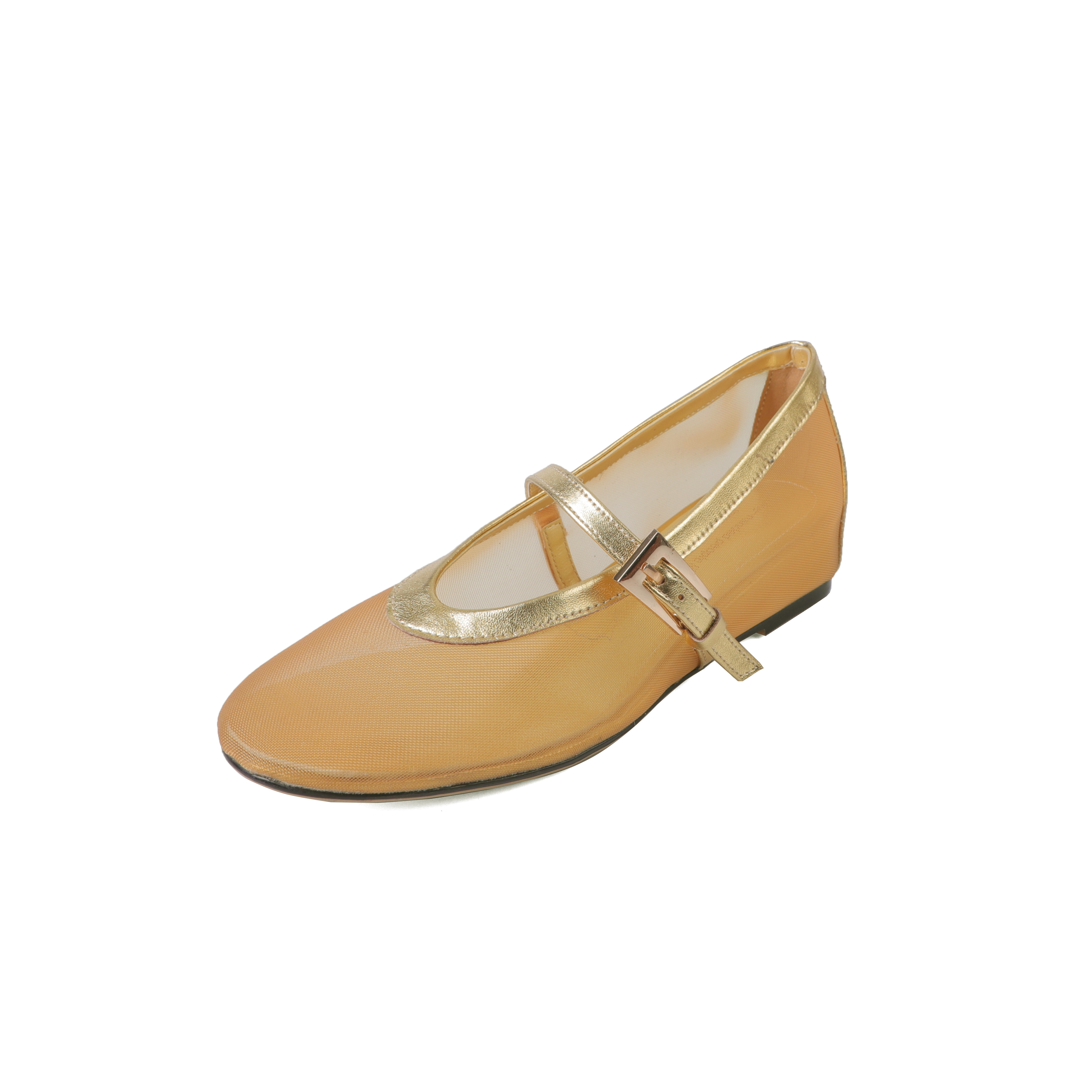 Fashionable Semi-Transparent Mesh Leopard Print One-Strap Ballet Flats for Women - Soft Mary Jane Style with Hidden Height Fashionable Semi-Transparent Mesh Leopard Print One-Strap Ballet Flats for Women - Soft Mary Jane Style with Hidden Height