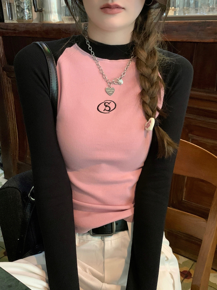 Fitted Long Sleeve T-Shirt for Women, Y2K Jazz Dance Top, K-Pop Music Festival Outfit, Spring Autumn Stylish Top Fitted Long Sleeve T-Shirt for Women, Y2K Jazz Dance Top, K-Pop Music Festival Outfit, Spring Autumn Stylish Top