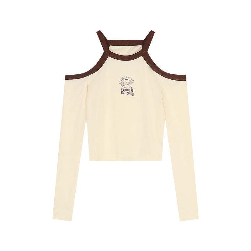 Fitted Long-Sleeve Y2K Top for Women, Slimming Design Ideal for Jazz Dancing & K-Pop Outfits, Trendy and Stylish