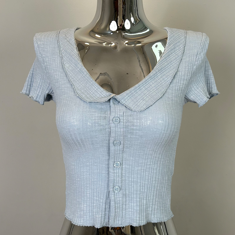 Fitted Short Pink T-Shirt for Women, Slim Fit, Short Sleeves, Summer Cardigan Top, Sweet and Sexy Style Fitted Short Pink T-Shirt for Women, Slim Fit, Short Sleeves, Summer Cardigan Top, Sweet and Sexy Style