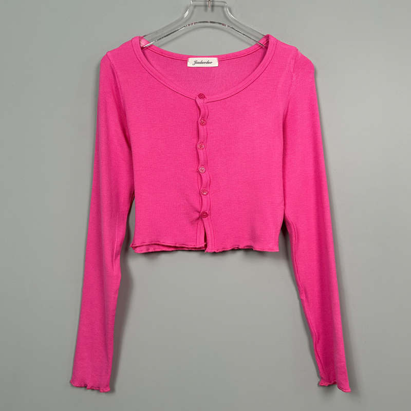 Fitted White Long Sleeve Knit T-Shirt Cardigan for Women - Sexy Korean Style Thin Sweater Fitted White Long Sleeve Knit T-Shirt Cardigan for Women - Sexy Korean Style Thin Sweater