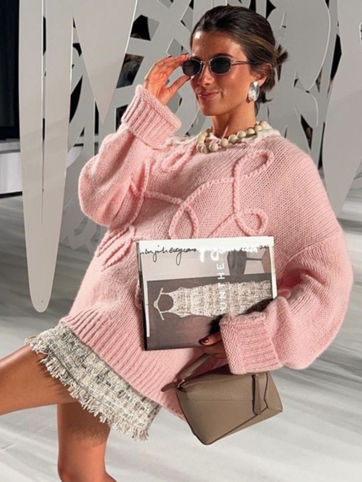 Floral Sheer Long Sleeve Knitted Sweater - Versatile Round Neck Mid-Length Top for Women - Autumn Fashion Essential Floral Sheer Long Sleeve Knitted Sweater - Versatile Round Neck Mid-Length Top for Women - Autumn Fashion Essential