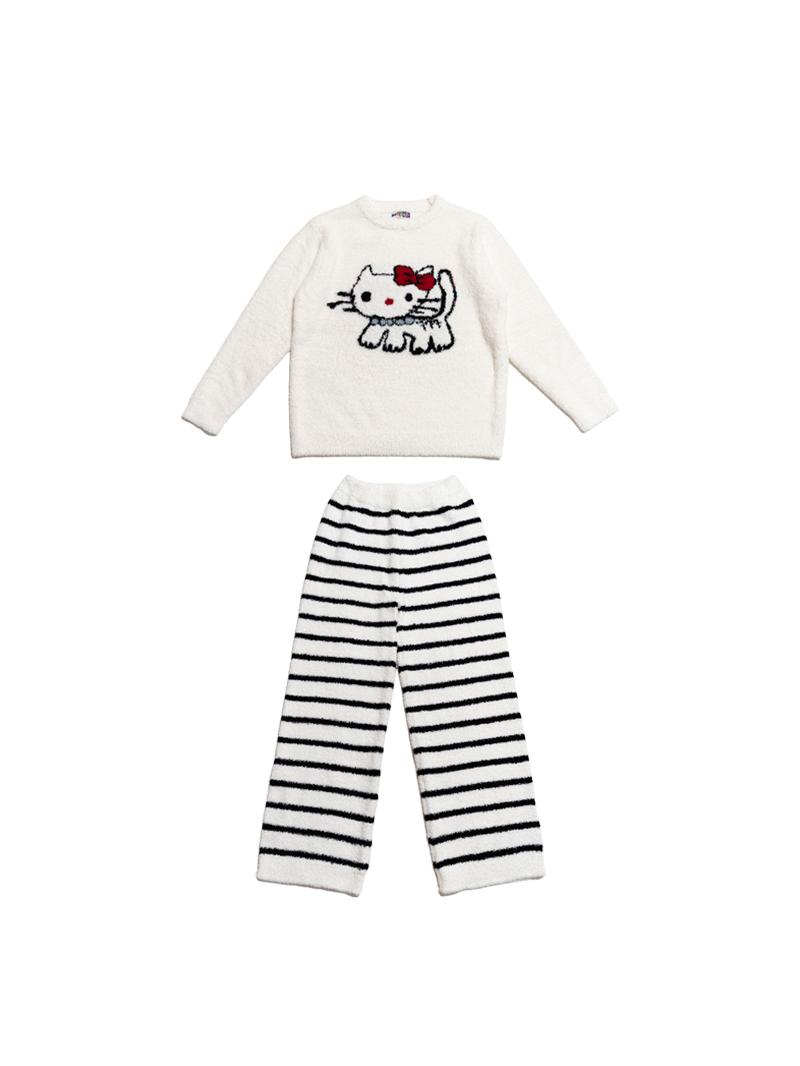 Fluffy Warm Kitty Cat Pajama Set - Skin-Friendly Homewear for Cozy Nights - Perfect for Relaxing in Style Fluffy Warm Kitty Cat Pajama Set - Skin-Friendly Homewear for Cozy Nights - Perfect for Relaxing in Style