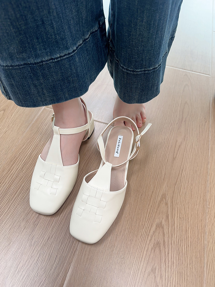 Forest Girl Square Toe Sandals for Women - Fairy Style Flat Shoes for Spring/Summer 2025, Versatile Student Footwear Forest Girl Square Toe Sandals for Women - Fairy Style Flat Shoes for Spring/Summer 2025, Versatile Student Footwear