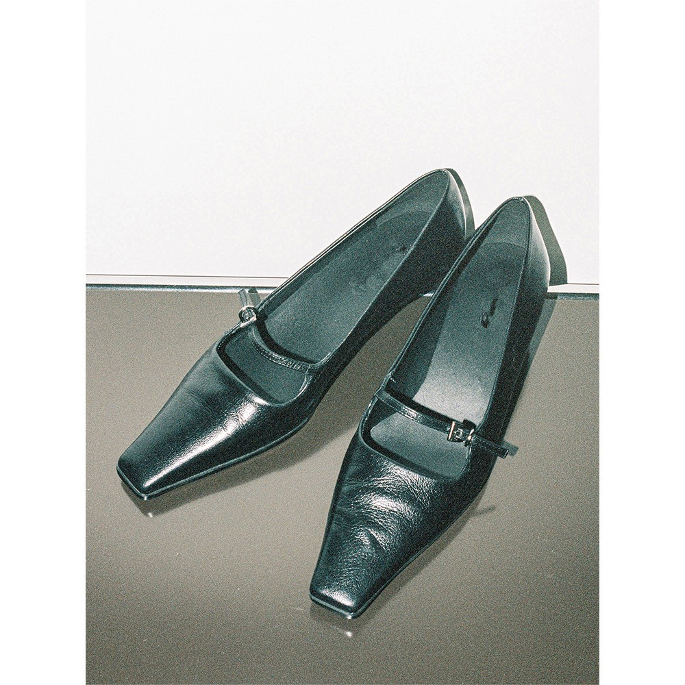 French Hepburn Style Mary Jane Cat Heel Flats for Women - Genuine Leather Low Heel Fashion Shoes, 2025 Trendy Look