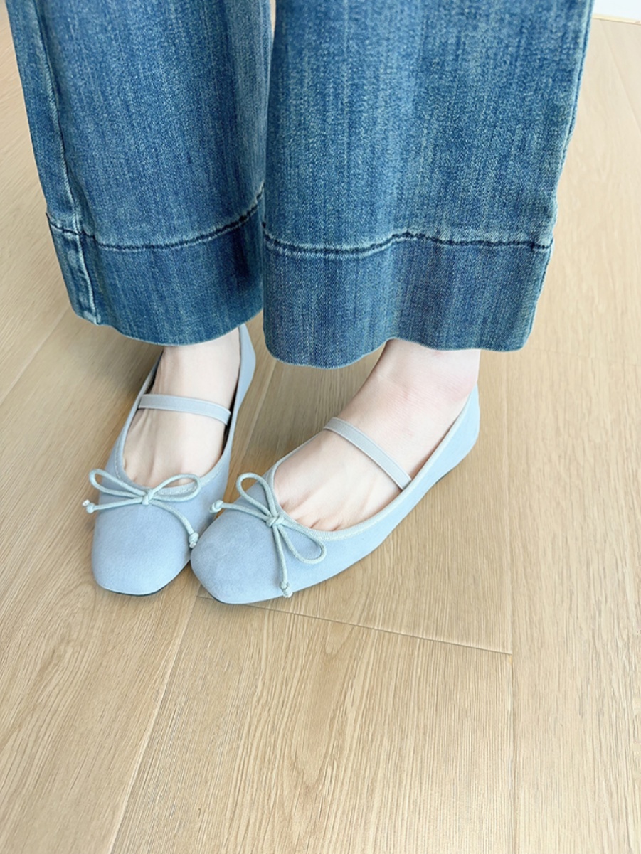 French-Style Bow Round-Toe Flats for Women - Spring 2025 Commuting Mary Jane Shoes, Fairy Wind Design