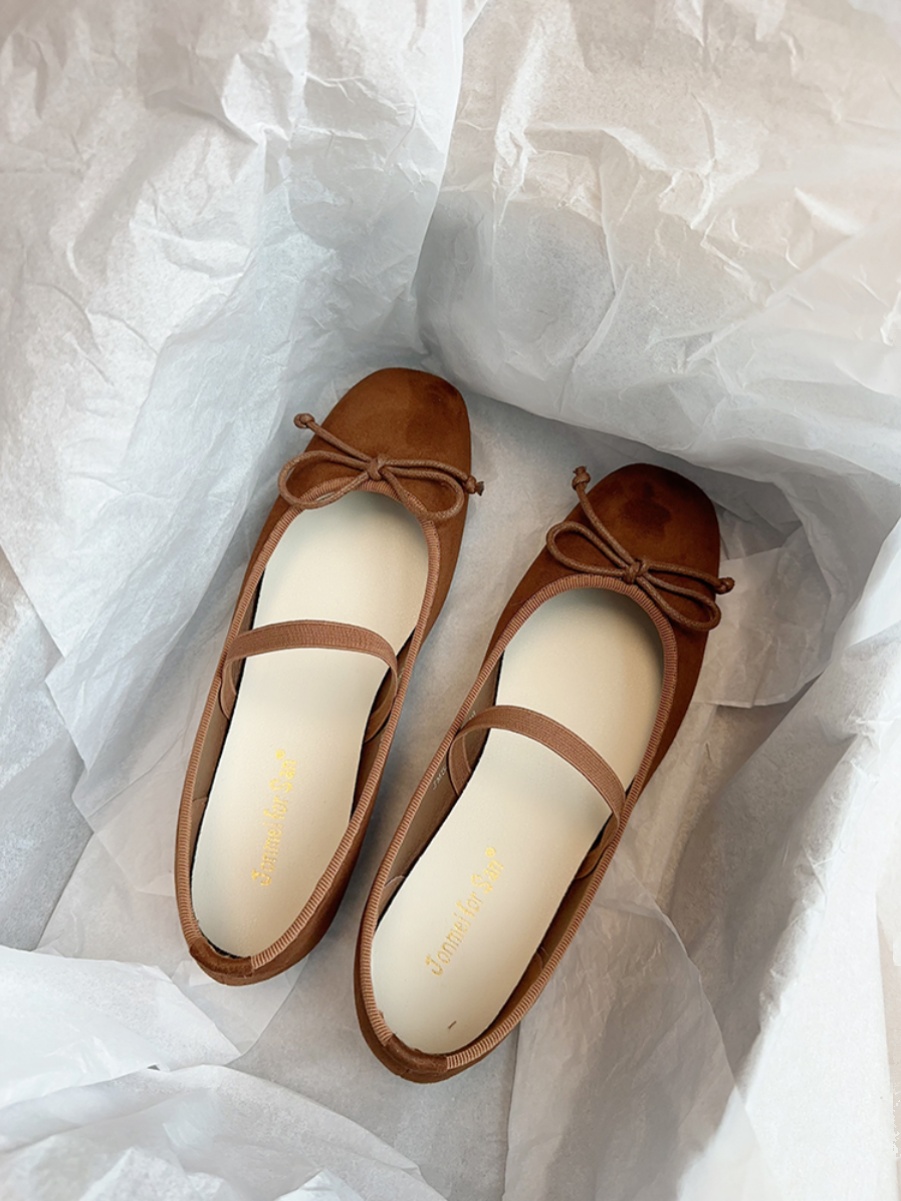French-Style Bow Round-Toe Flats for Women - Spring 2025 Commuting Mary Jane Shoes, Fairy Wind Design French-Style Bow Round-Toe Flats for Women - Spring 2025 Commuting Mary Jane Shoes, Fairy Wind Design