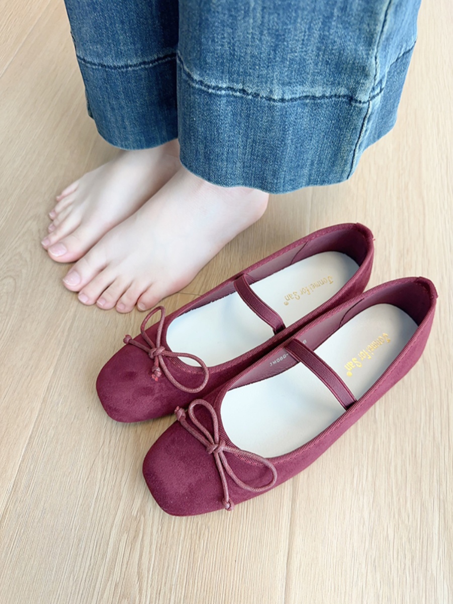 French-Style Bow Round-Toe Flats for Women - Spring 2025 Commuting Mary Jane Shoes, Fairy Wind Design French-Style Bow Round-Toe Flats for Women - Spring 2025 Commuting Mary Jane Shoes, Fairy Wind Design