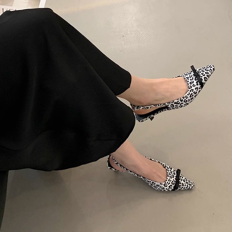 French-Style Pointed Toe Leopard Print High-Heeled Sandals for Women - Comfortable Spring/Summer 2025 Fashion Footwear French-Style Pointed Toe Leopard Print High-Heeled Sandals for Women - Comfortable Spring/Summer 2025 Fashion Footwear