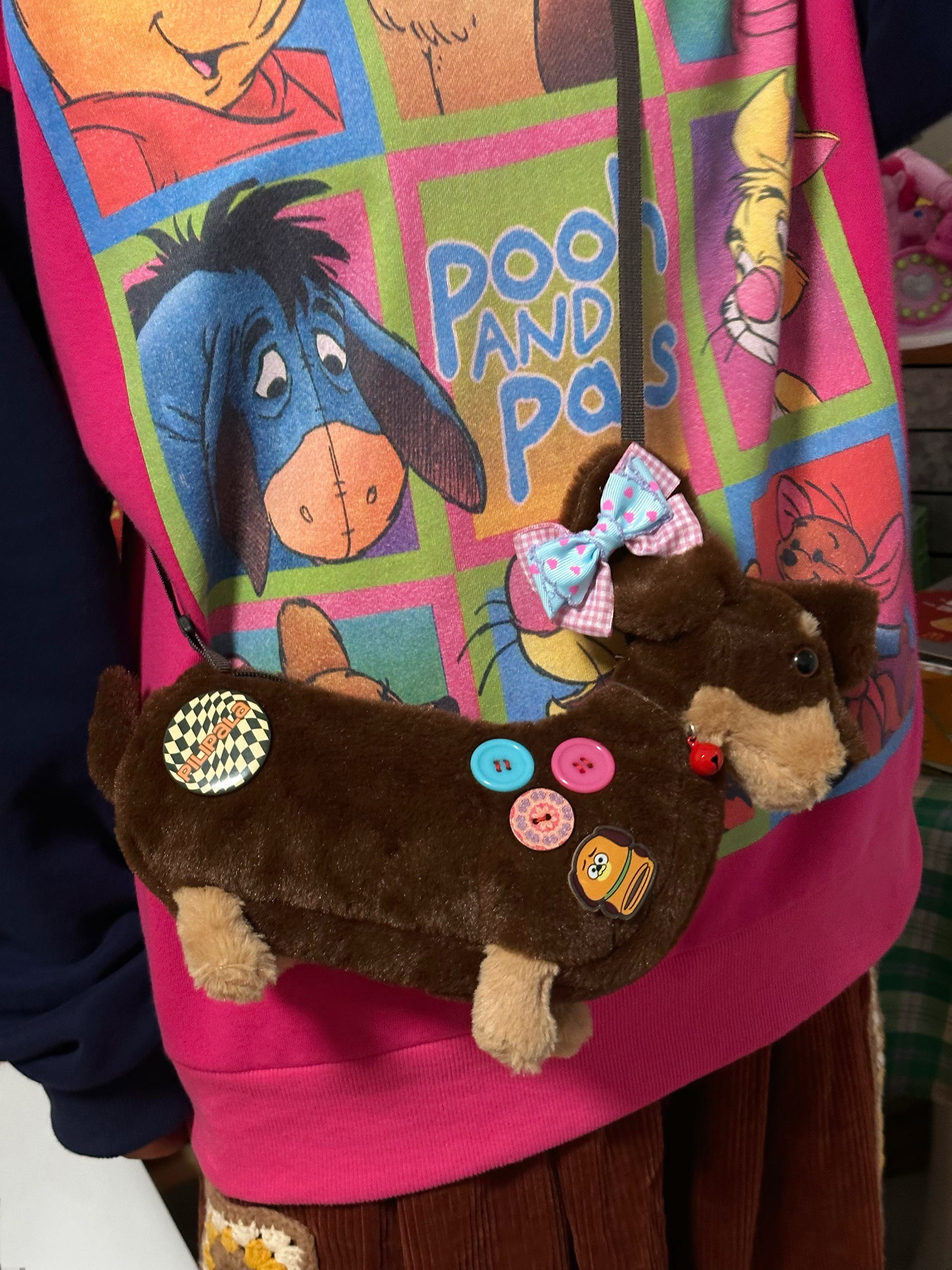 Furry Dachshund Plush Crossbody Bag for Autumn Winter - Cute Shoulder Phone Bag, Versatile Handbag for Dog Lovers Furry Dachshund Plush Crossbody Bag for Autumn Winter - Cute Shoulder Phone Bag, Versatile Handbag for Dog Lovers