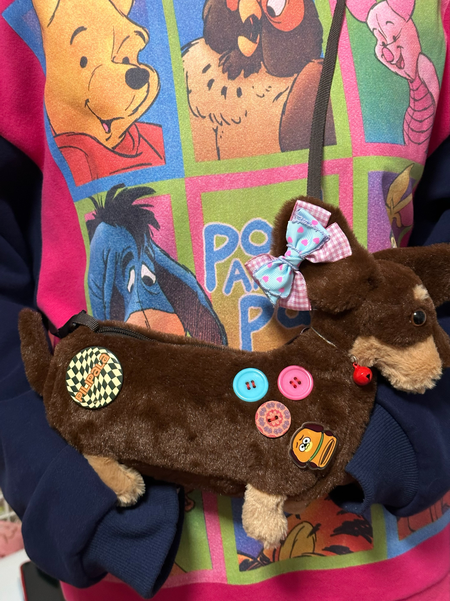 Furry Dachshund Plush Crossbody Bag for Autumn Winter - Cute Shoulder Phone Bag, Versatile Handbag for Dog Lovers Furry Dachshund Plush Crossbody Bag for Autumn Winter - Cute Shoulder Phone Bag, Versatile Handbag for Dog Lovers