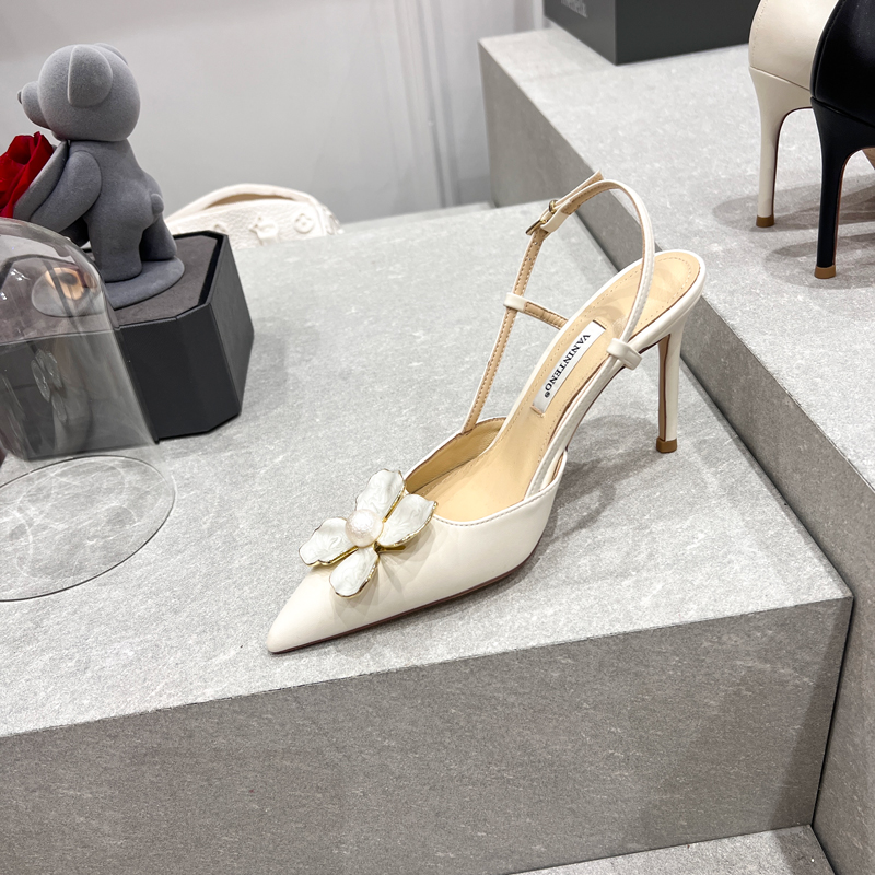 Gardenia Open-Toe One-Strap High-Heeled Sandals for Forest Girls - Thin Heels, Matching Skirt Style, Chic Summer Footwear