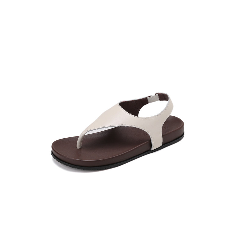 Genuine Leather Thick-Soled Flip-Flop Sandals for Women - Casual Vacation Beach Roman Style Footwear Genuine Leather Thick-Soled Flip-Flop Sandals for Women - Casual Vacation Beach Roman Style Footwear